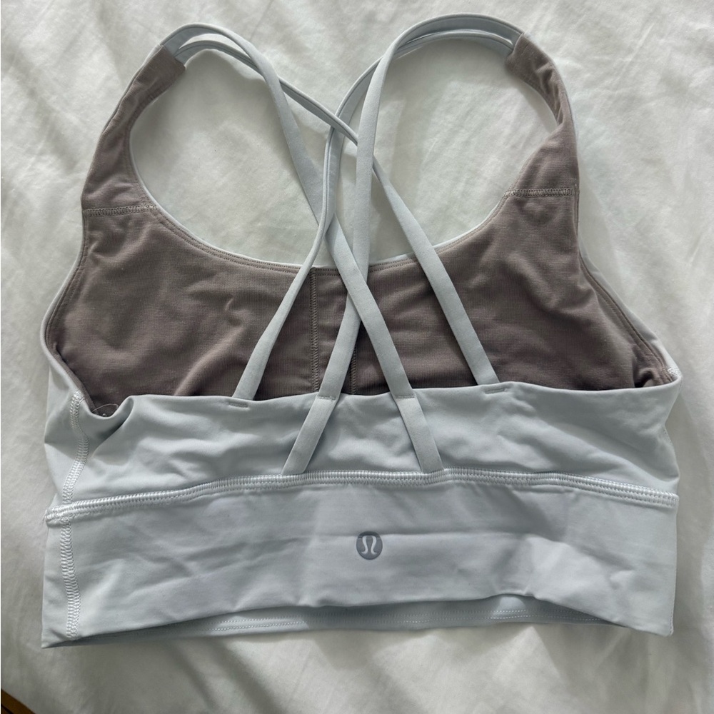 lululemon athletica Strappy Crossback Sports Bra - Taupe & Light Gray size 6